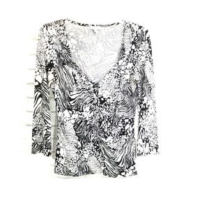 Cache black & white blouse size  Small